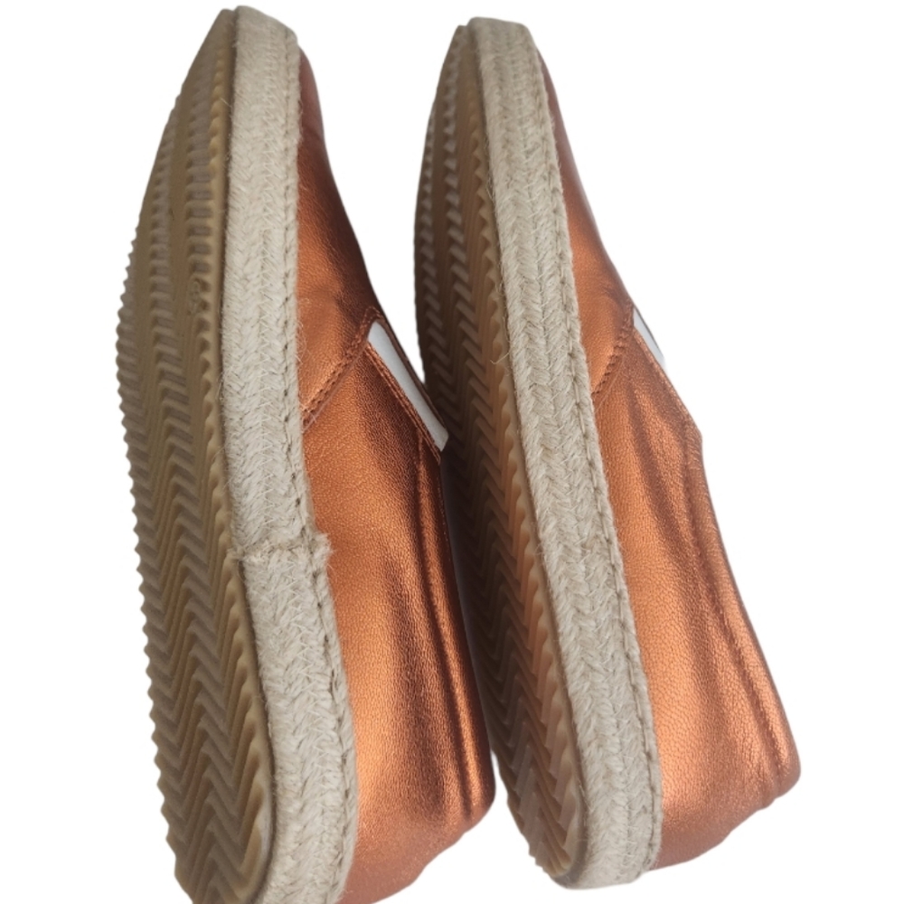 NWT Studio Pollini Espadrilles Metallic Orange Leather - Picture 10 of 12